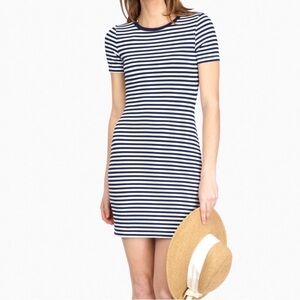 Jane Hudson Betty T Shirt Dress Navy White Size Medium